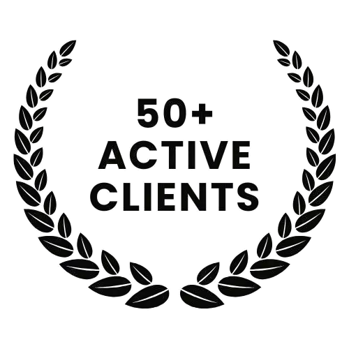 50+ active clients